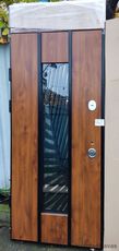 Metal entrance doors